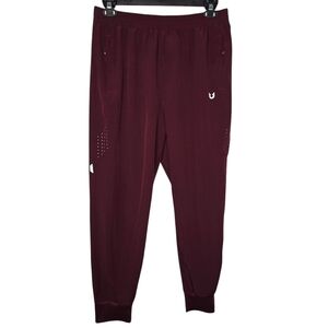 Northyard Men's Lightweight Athletic Joggers Running Pants Maroon Sise Large
